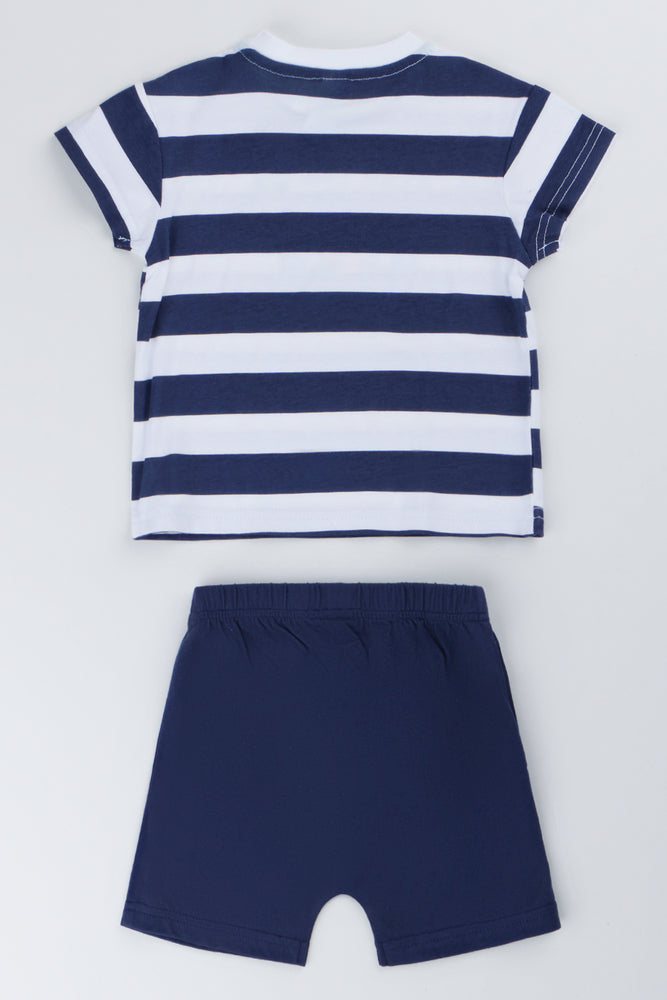 Dino Club Striped Set Navy (2)
