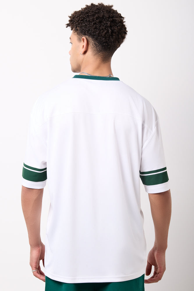 Oversized V-Neck Graphic T-Shirt (2)