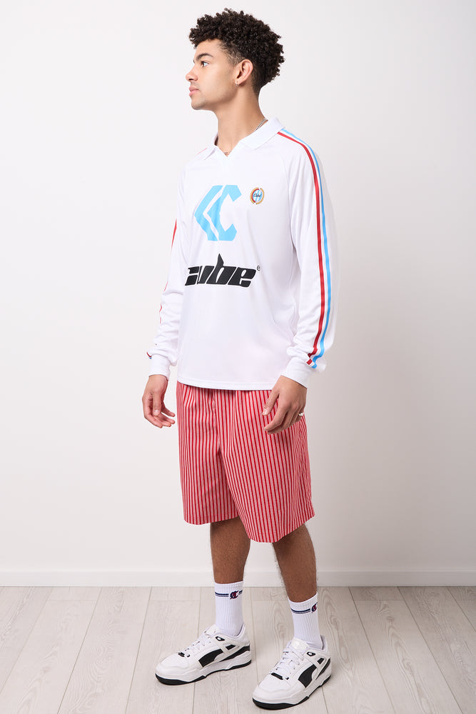 White Long Sleeve Soccer Top (1)