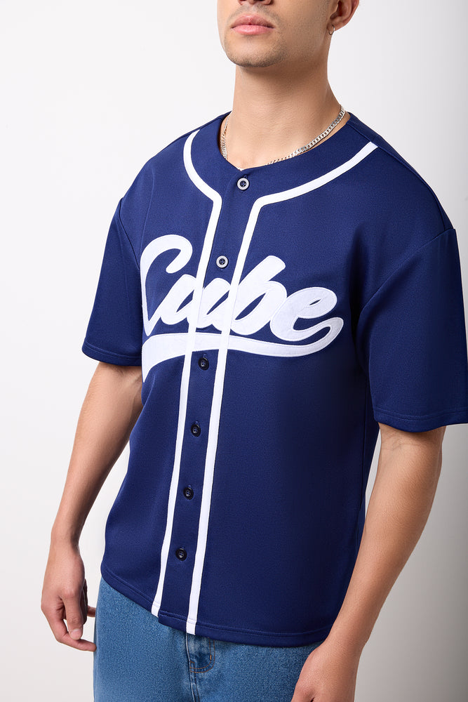 Blue Button Up Baseball Shirt (3)