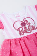 Pink Striped Barbie Tutu Dress (1)