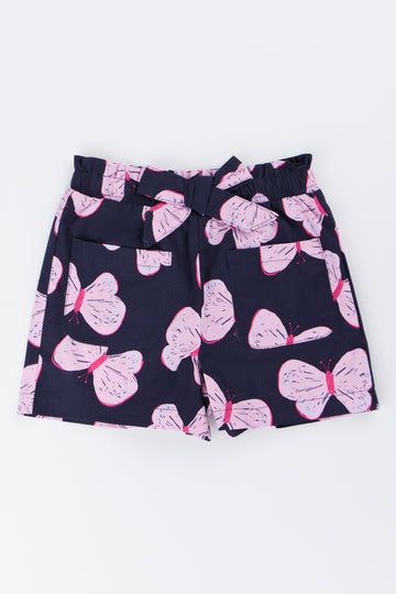 Butterfly Print Woven Shorts
