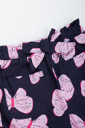 Butterfly Print Woven Shorts (1)