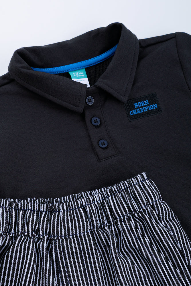Black Golfer and Striped Pants (1)