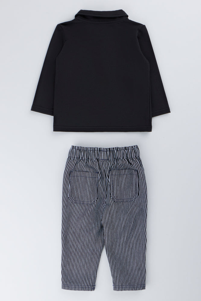 Black Golfer and Striped Pants (2)