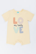 Yellow Love My Family Romper
