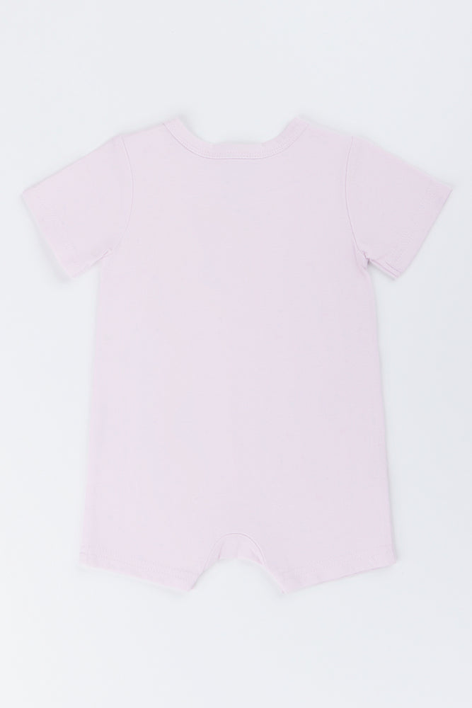 Purple Butterfly Print Baby Romper (2)