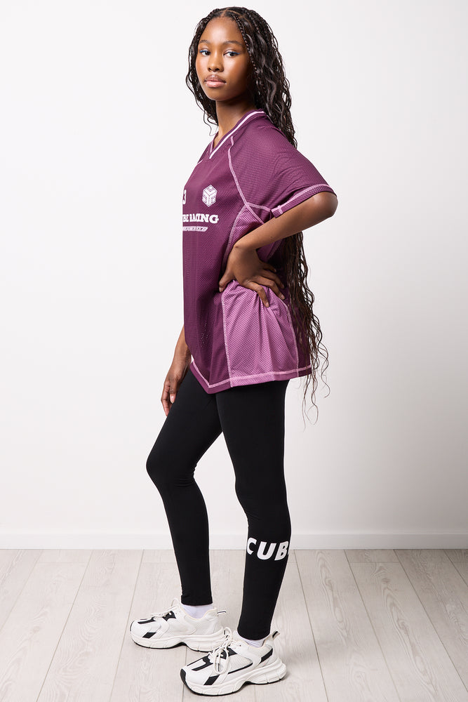 Burgundy Mesh Racing T-Shirt (1)