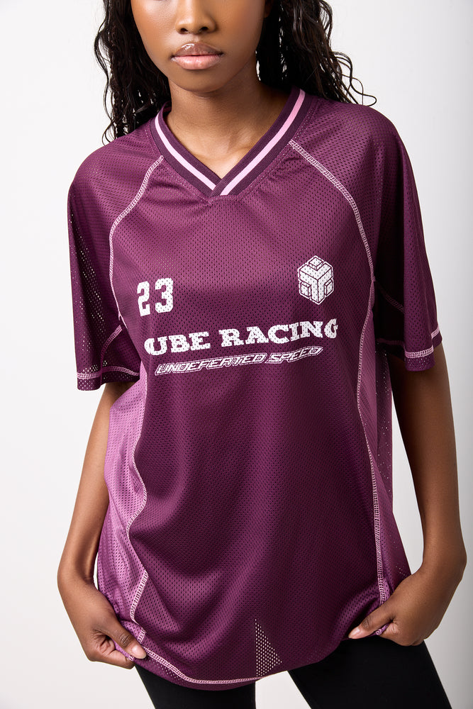 Burgundy Mesh Racing T-Shirt (3)