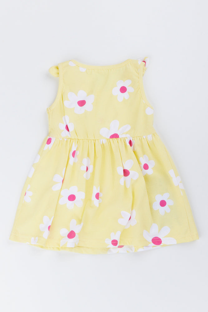 Yellow Bluey Floral Baby Dress (3)