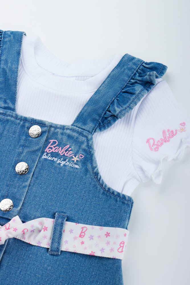 Barbie Denim Pinafore Dress Set (1)