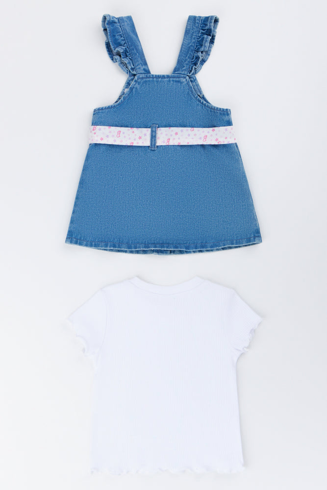 Barbie Denim Pinafore Dress Set (4)