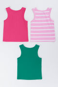 3 Pack Ribbed Cotton Vests (2)