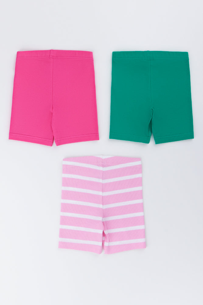 3 Pack Girls Cycle Shorts (2)