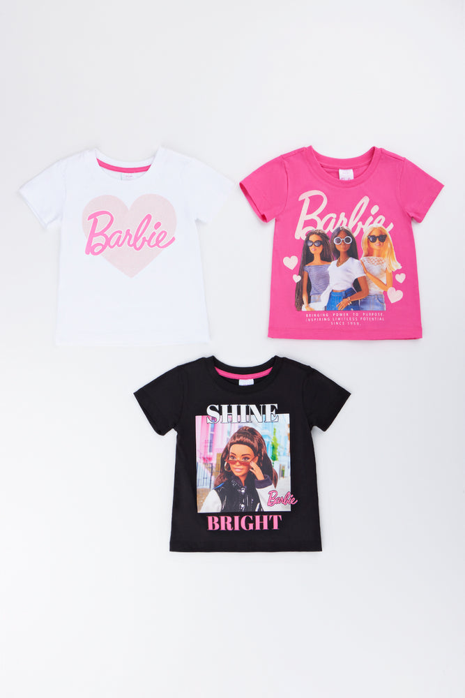 Barbie Graphic Print T-Shirt 3-Pack