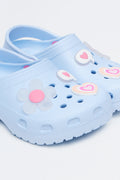 Light Blue Daisy Moulded Clogs (2)