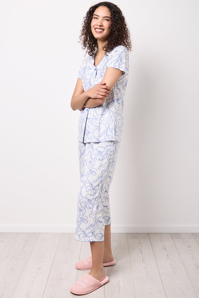 Floral Button Through Capri Set (1)