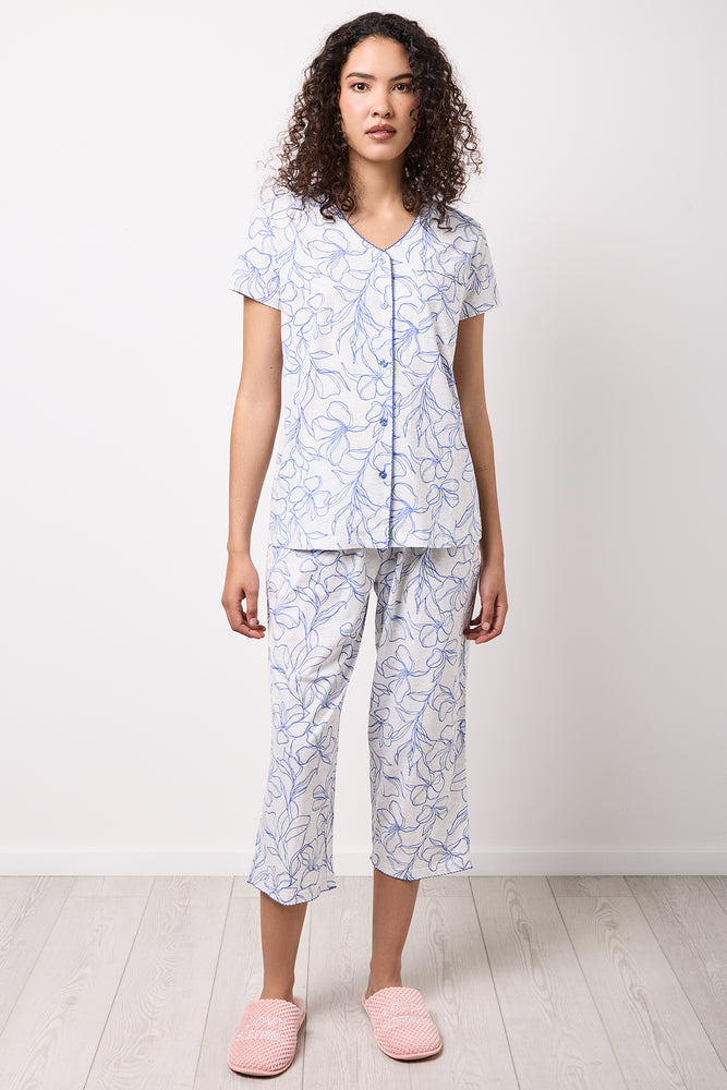 Floral Button Through Capri Set (4)