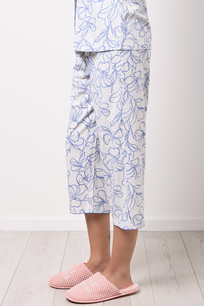 Floral Button Through Capri Set (5)