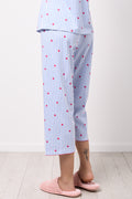 Striped Heart Print Pyjama Set (6)