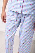 Striped Heart Print Pyjama Set (7)