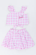 Pink Gingham Barbie Two Piece Set