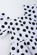 White Polka Dot Puff Dress (1)