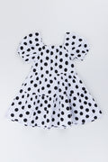 White Polka Dot Puff Dress (2)