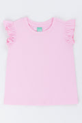 Pink Frill Sleeveless Vest