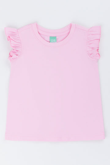 Pink Frill Sleeveless Vest