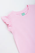 Pink Frill Sleeveless Vest (1)