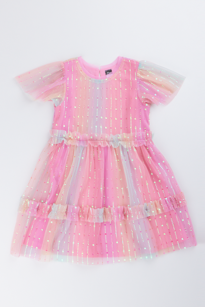 Pink Ombre Sequin Dress