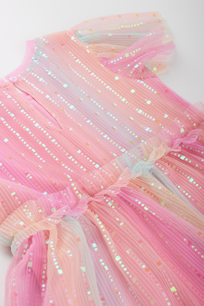 Pink Ombre Sequin Dress (1)