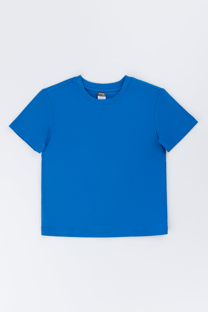 Basic Blue Short Sleeve T-Shirt