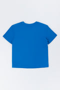 Basic Blue Short Sleeve T-Shirt (2)