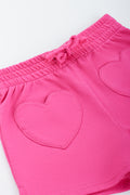 Pink Heart Pocket Knit Shorts (1)