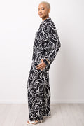 Black Floral Long Sleeve Shirt (1)