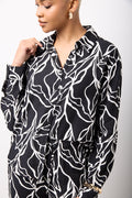 Black Floral Long Sleeve Shirt (3)