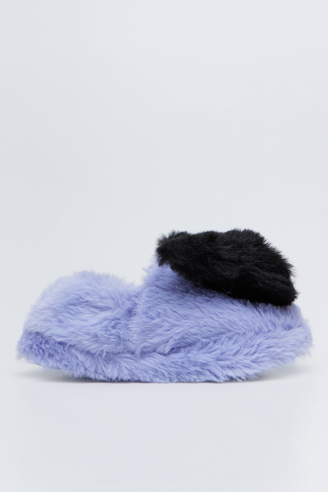 Lilac Kuromi Plush Novelty Slippers (1)