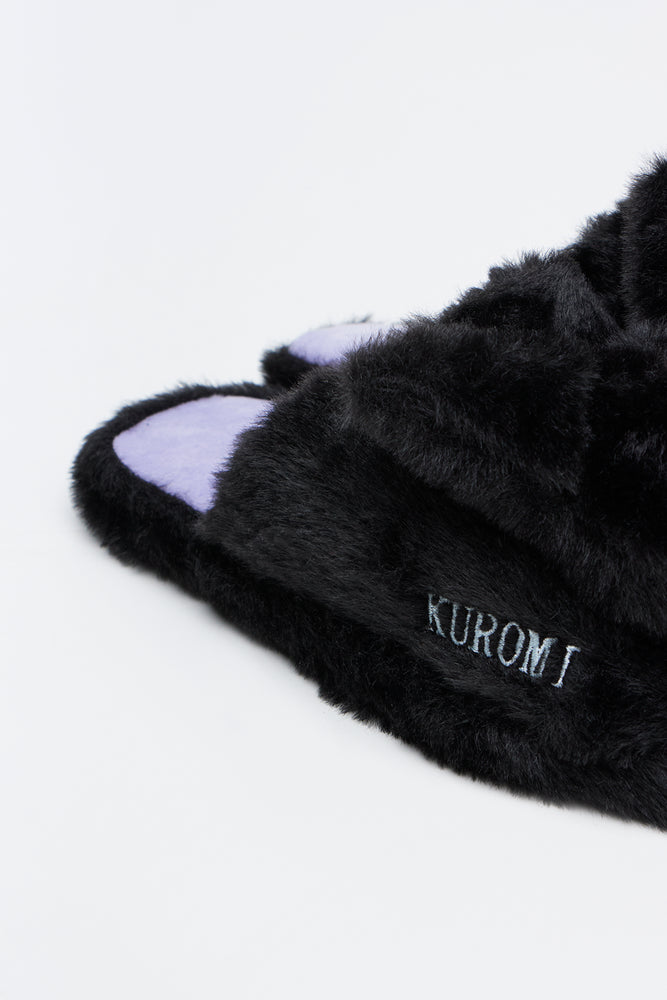Kuromi Plush Novelty Slippers (3)