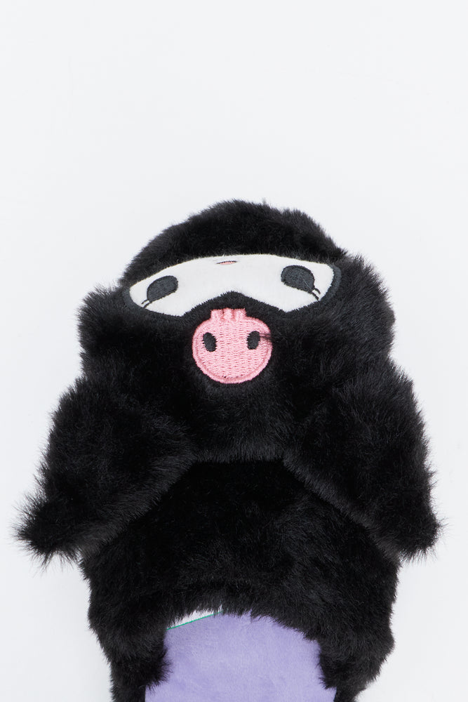 Kuromi Plush Novelty Slippers (4)