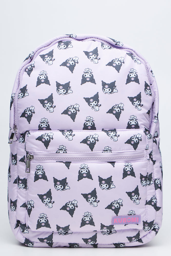 Kuromi Print Lilac Backpack