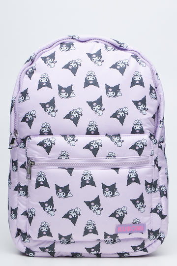 Kuromi Print Lilac Backpack
