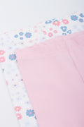 2 Pack Floral And Heart Leggings (1)