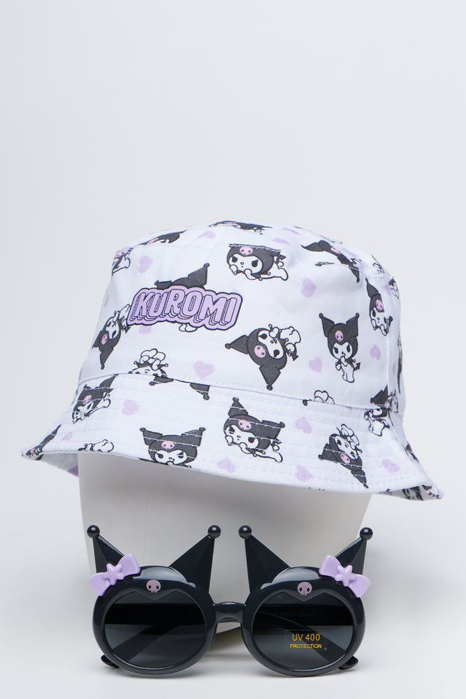 Kuromi Bucket Hat Sunglasses Set