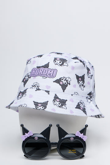 Kuromi Bucket Hat Sunglasses Set
