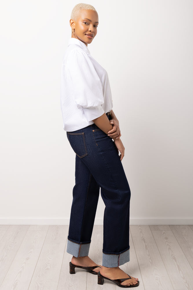 White Puff Short Sleeve Blouse (1)