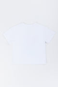 White Floral Stamp T-Shirt (2)