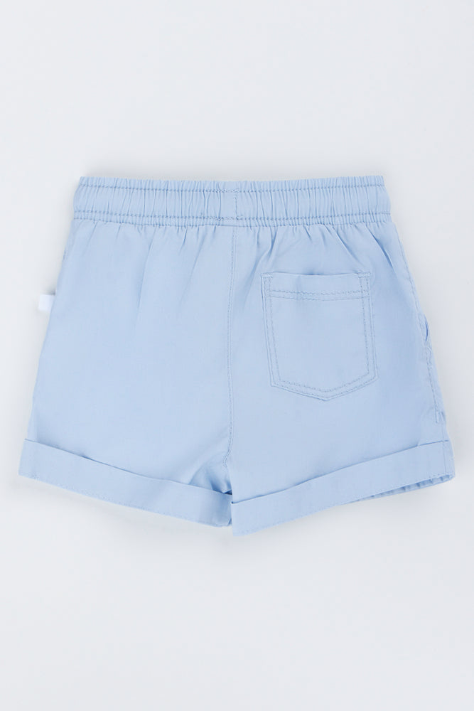 Baby Boys Woven Blue Shorts (2)