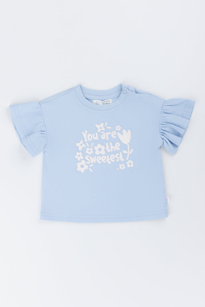 Sweetest Frill Sleeve Baby T-Shirt